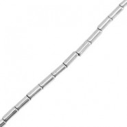 Hematite Perlen Tube 3x1.5mm Silver